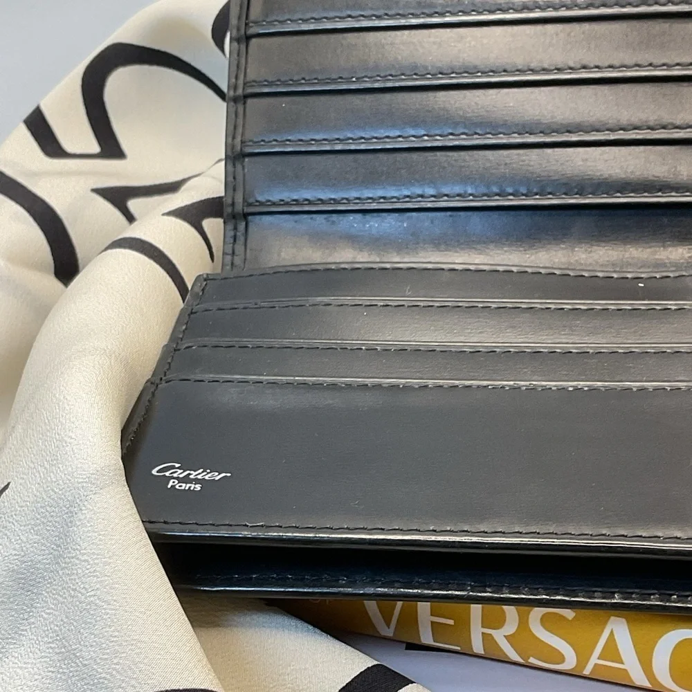 Cartier Pasha Black Leather Long Wallet